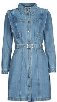 MORGAN - Jeansjurk - Blauw - Katoen - Knoopsluiting