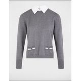 Morgan De Toi - Mshirt 251 - Trui - Lichtgrijs - Viscoseblend - Slim Fit