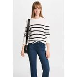 Gebreide Trui - Gestreept - Knitwear - Lange Mouw - Normale Pasvorm