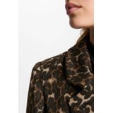 MORGAN - Lange Jas - Multicolor - Luipaardprint - Halflang - Knoopsluiting
