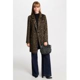 MORGAN - Lange Jas - Multicolor - Luipaardprint - Halflang - Knoopsluiting