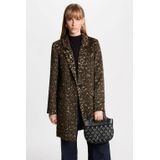 MORGAN - Lange Jas - Multicolor - Luipaardprint - Halflang - Knoopsluiting