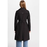 Morgan - Manteljas - Zwart - Met Reverskraag - Inclusief Ceintuur