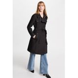 Morgan - Manteljas - Zwart - Met Reverskraag - Inclusief Ceintuur