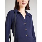 MORGAN - Rechte Vloeiende Midi-jurk - Marine - Polyester