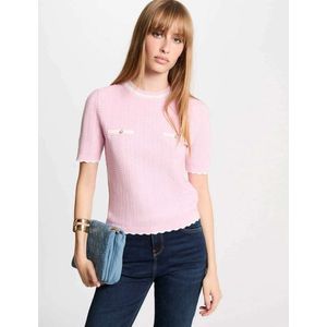 MORGAN - Trui - Roze - Korte Mouwen - Polyester