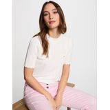 MORGAN - Trui - Off White - Polyester - Korte Mouwen