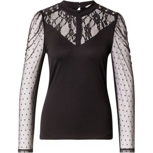 MORGAN - T-shirt - Zwart - Viscose - Lange Mouwen