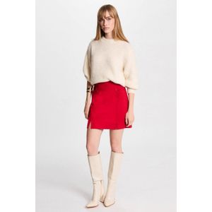 Morgan - Fijn Gebreide Trui - Ivoor - Mix van Polyester en Wol