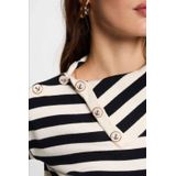 Morgan - Fijn Gebreide Trui - Ecru - Viscose - Opstaande Kraag