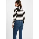 Morgan - Fijn Gebreide Trui - Ecru - Viscose - Opstaande Kraag