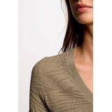 Morgan - MPALM - T-shirt - Kaki - Dames