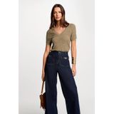 Morgan - MPALM - T-shirt - Kaki - Dames