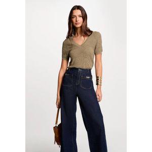 Morgan - MPALM - T-shirt - Kaki - Dames