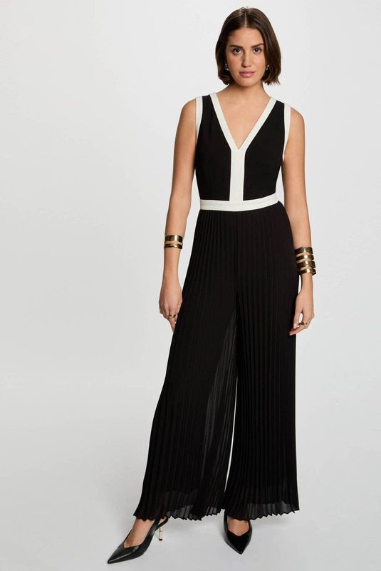 MORGAN - Jumpsuit - Zwart/Wit - Polyester