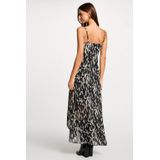 Jurk - CEREMONY - Dierenprint - Mouwloos - 7/8 Lengte - Getailleerd