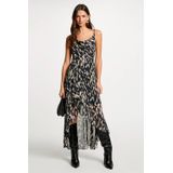 Jurk - CEREMONY - Dierenprint - Mouwloos - 7/8 Lengte - Getailleerd