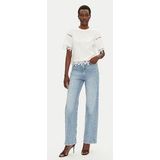 MORGAN - T-shirt - Wit - Katoen - Korte Mouwen met Guipure-details