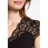 MORGAN - T-shirt - Zwart - Polyester - Korte Mouwen