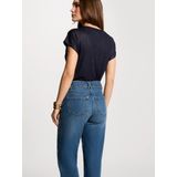 MORGAN - T-shirt - Blauw - Viscose - Korte Mouwen - Strass