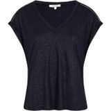 MORGAN - T-shirt - Blauw - Viscose - Korte Mouwen - Strass