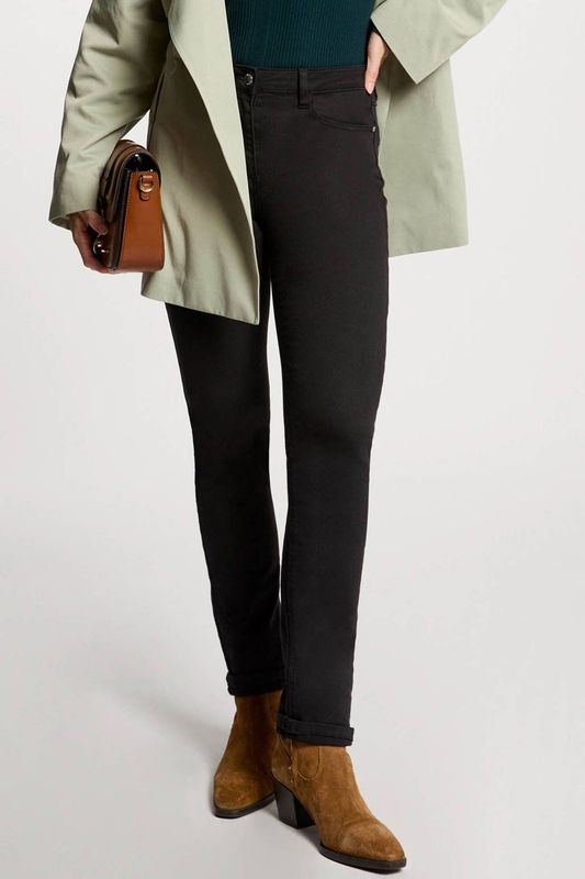 Morgan - Rechte Broek - Zwart - Katoen