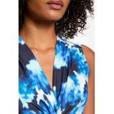 Jerseyjurken - Kleurverloop - V-hals - Gedrapeerd - 7/8 Lengte