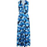 Jerseyjurken - Kleurverloop - V-hals - Gedrapeerd - 7/8 Lengte