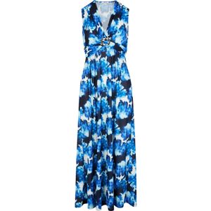 Jerseyjurken - Kleurverloop - V-hals - Gedrapeerd - 7/8 Lengte