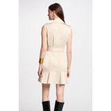 MORGAN - Korte Wikkeljurk - Beige Kleur - 100% Polyester