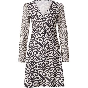 MORGAN - Midi-Jurk - Bedrukt Zwart - 95% Polyester, 5% Elasthan