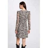 MORGAN - Midi-Jurk - Bedrukt Zwart - 95% Polyester, 5% Elasthan