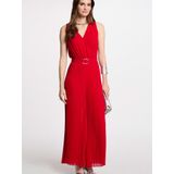 Morgan Losse jumpsuit met geplooide pijpen, Kersen M, 34