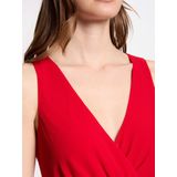 Jurk - Effen - V-hals - Mouwloos - Kort/mini - Wikkel Design - Normale Pasvorm