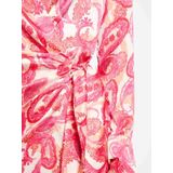 Jurk - Paisley - Gedrapeerd - Korte Lengte - Normale Pasvorm