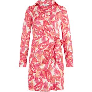 Jurk - Paisley - Gedrapeerd - Korte Lengte - Normale Pasvorm