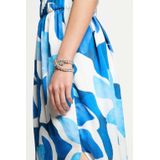 Morgan - Midi Rok - Blauw - Polyester