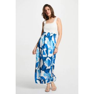 Morgan - Midi Rok - Blauw - Polyester