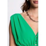 Morgan - Jurk - Groen - Mouwloos - Korte Lengte - Polyester