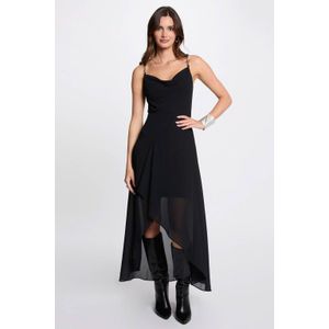 Morgan - Jurk - Marine - Polyester - Spaghettibandjes