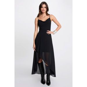 Morgan - Jurk - Marine - Polyester - Spaghettibandjes