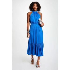 Morgan - Avondjurk - Blauw - Satijn - Mouwloos - Middellang