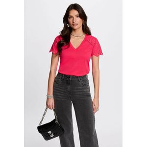 Morgan - Top - Fuchsia - Broderie