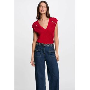 Morgan - Top - Met Lurex - V-hals - Kapmouwtjes - Dames