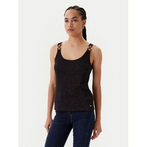 Morgan - Mouwloze Top - Zwart - Met Glitter
