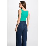 Morgan - Mouwloze Top - Turquoise