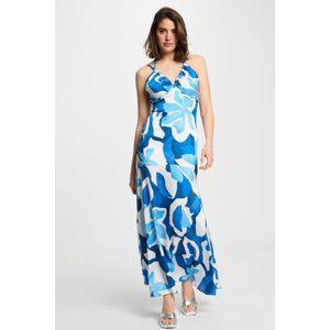 Morgan - A-lijn Jurk - Blauw - Mouwloos - V-hals