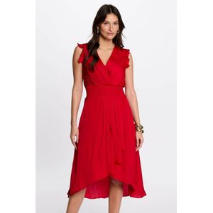 Morgan - Midi Jurk - Rood - Mouwloos - V-hals