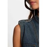 Morgan - 252-RNAPA - Jurk - Blauw - Mouwloos - Knoopsluiting