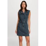 Morgan - 252-RNAPA - Jurk - Blauw - Mouwloos - Knoopsluiting